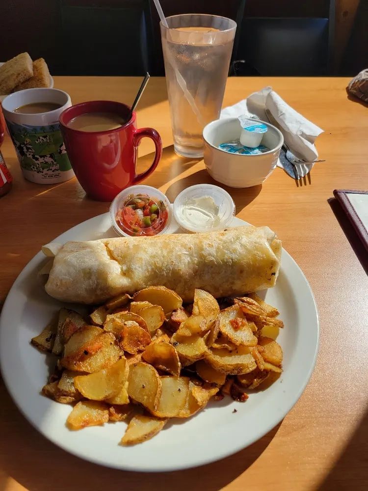 Burns Omelet in a Burrito