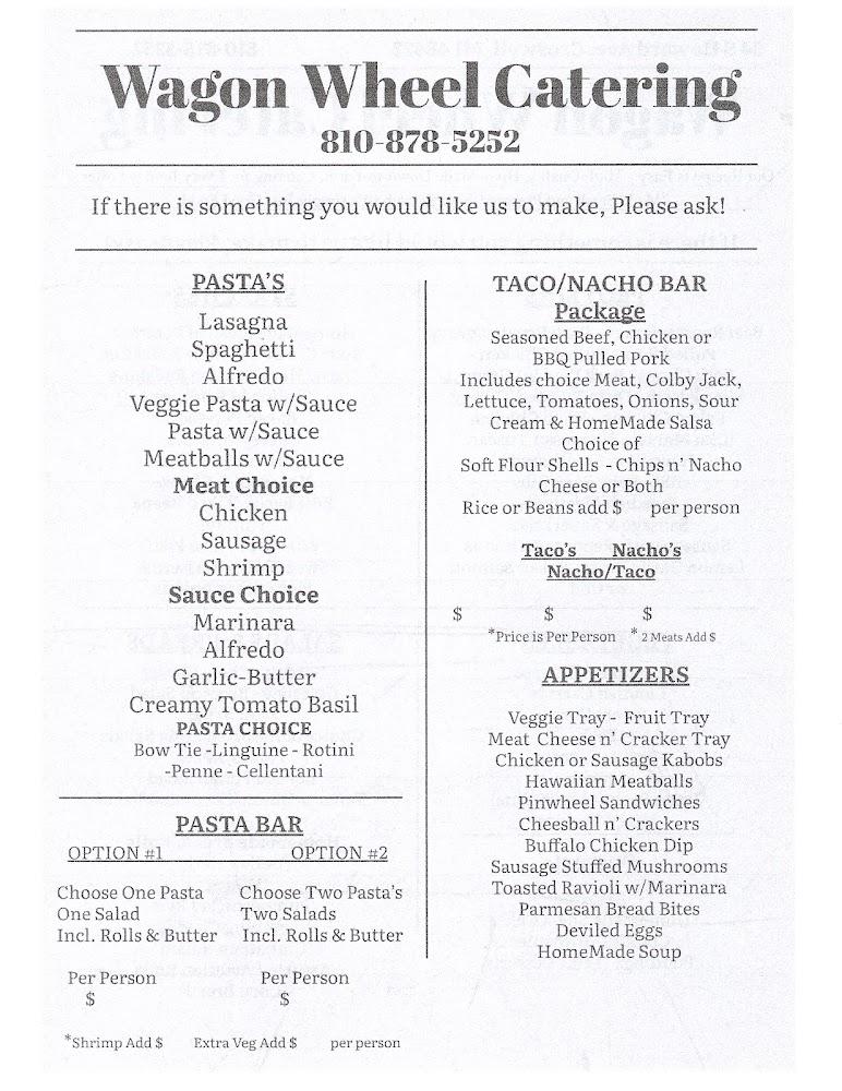 Wagon Wheel Express llc Menu image 1
