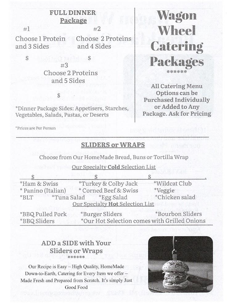 Wagon Wheel Express llc Menu image 3